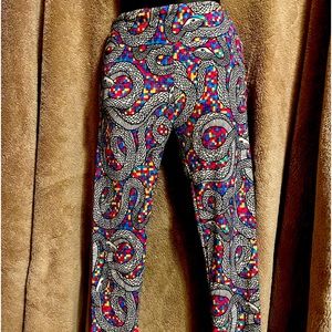 Halloween Snake Leggings with colorful blocks. One Size 0-12